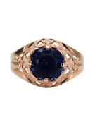 Vintage Sapphire Ring Original Vintage 14k Produkt z Pink Gold VRC080R